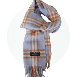 Vintage Burberry 100%Cashmere Scarf in excellent condition Made in England